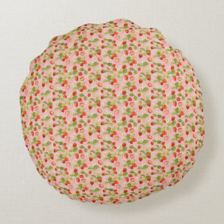Strawberry Sheet Round Pillow