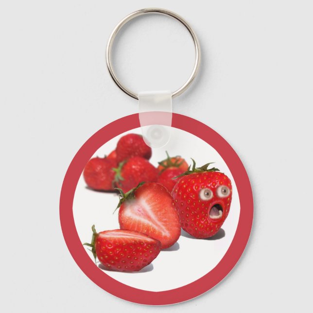 Strawberry Shock Keychain (Front)