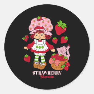 Strawberry Shortcake & Kitty Custard Vintage  Classic Round Sticker