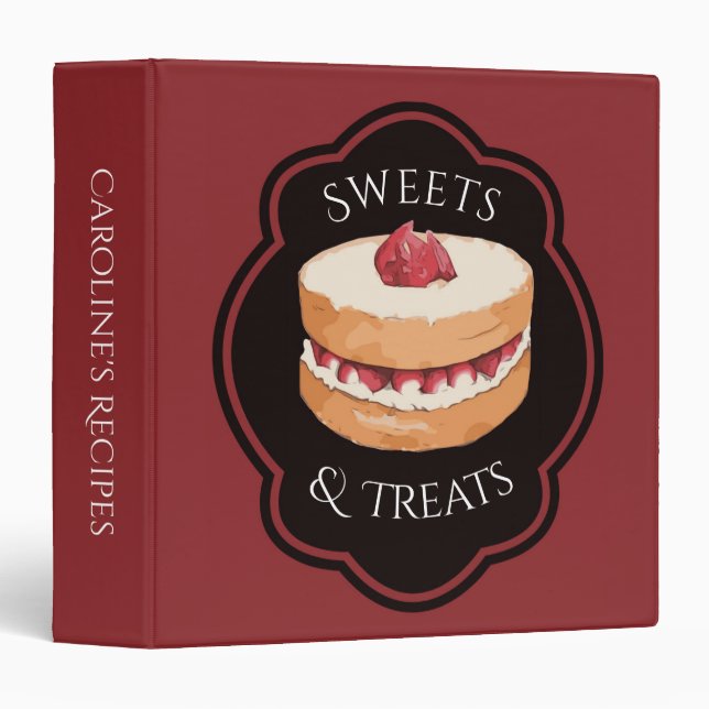 Strawberry Shortcake Desserts Recipe Binder (Front/Spine)