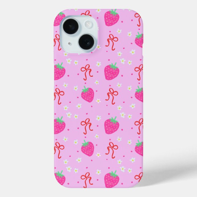 Strawberry Shortcake Iphone 15 Case (Back)