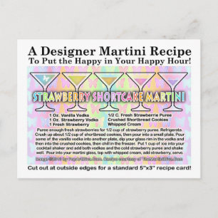 Strawberry Shortcake Martini Recipe Postcard