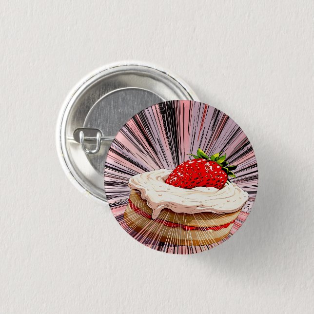 Strawberry Shortcake Nostalgia 1 Inch Round Button (Front & Back)