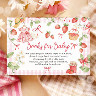 Strawberry Shower Berry Sweet Books for Baby Enclosure Card