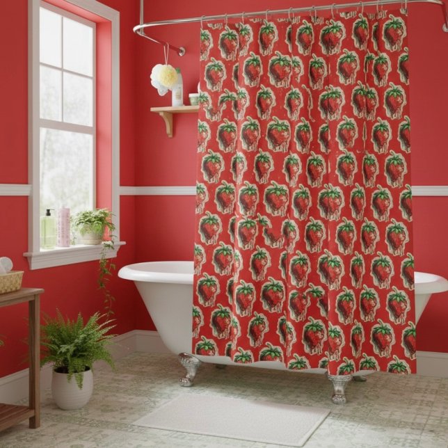 Strawberry Shower Curtain (Creator Uploaded)