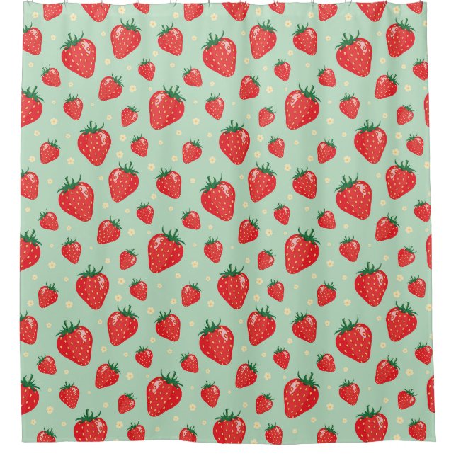 Strawberry Shower Curtain (Front)
