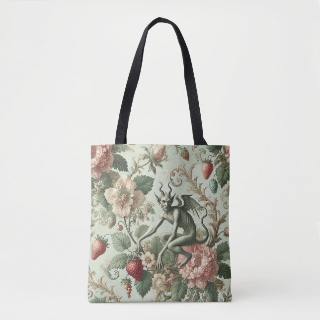 Strawberry Sins – Gothic Baroque  Tote Bag (Front)