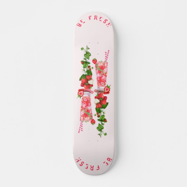 Strawberry Skateboard Fruits Juice Cool Drink (Front)