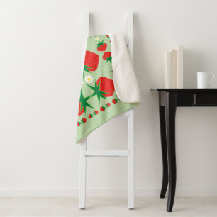Strawberry Small Sherpa Blanket
