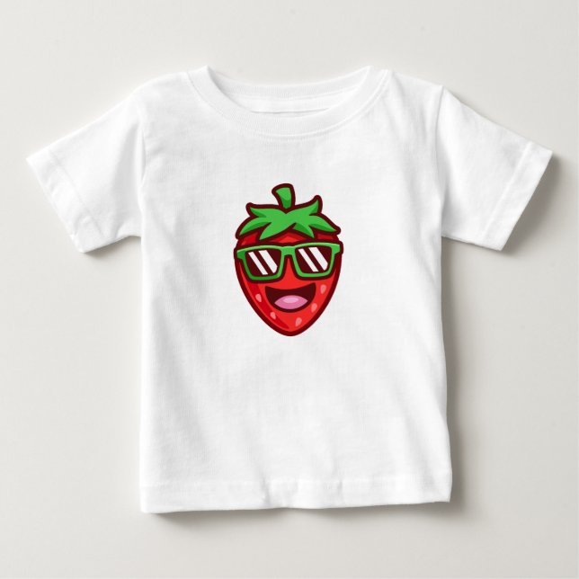 Strawberry Smiles Baby T-Shirt (Front)