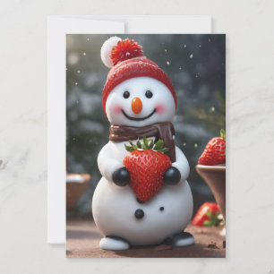 strawberry snowman invitation