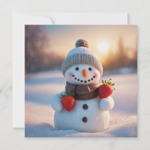 strawberry snowman invitation
