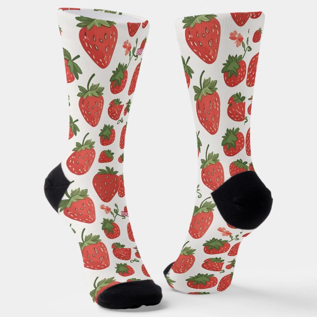 Strawberry socks (Angled)