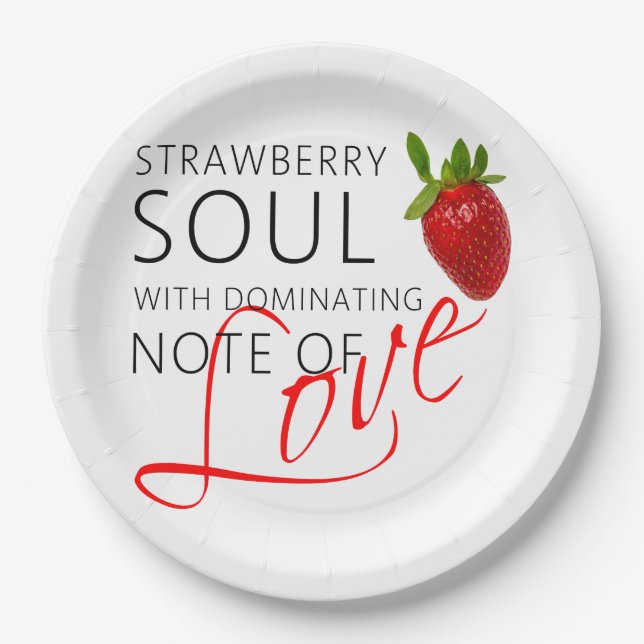 Strawberry Soul Paper Plate (Front)