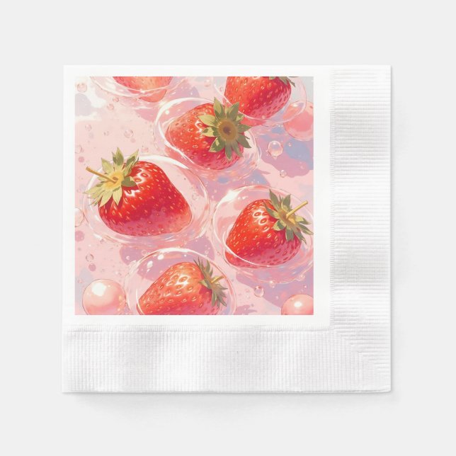 Strawberry Splash Napkin (Front)