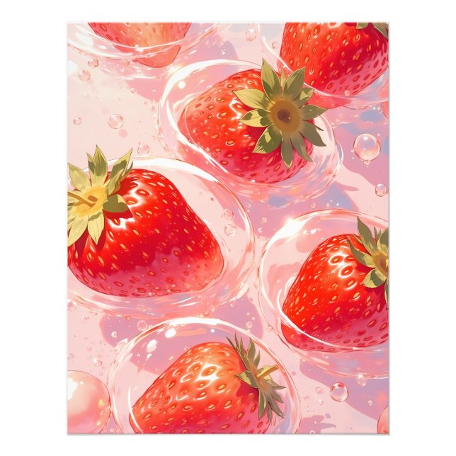Strawberry Splash Photo Print (Front)