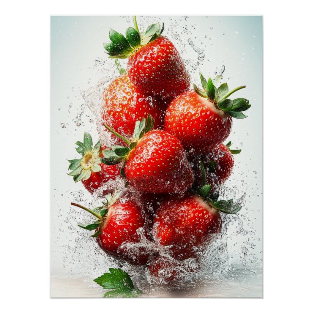 Strawberry Splash Poster (Front)