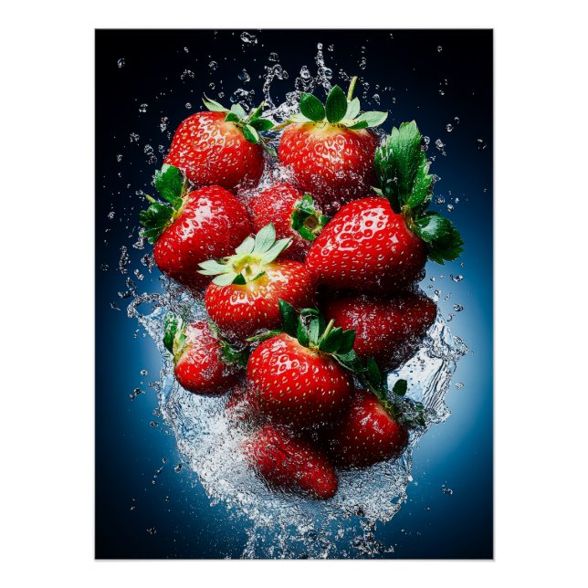 Strawberry Splash Poster (Front)