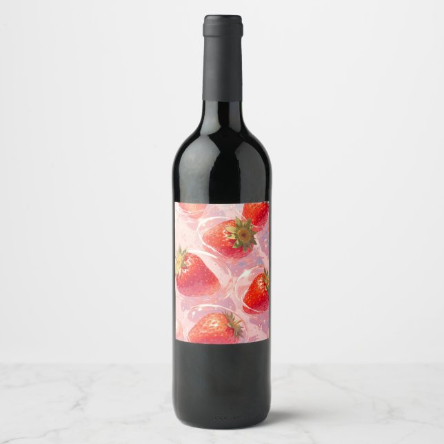 Strawberry Splash Wine Label (Front)