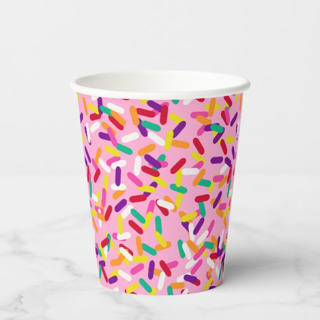 Strawberry Sprinkles Paper Cups (Back)