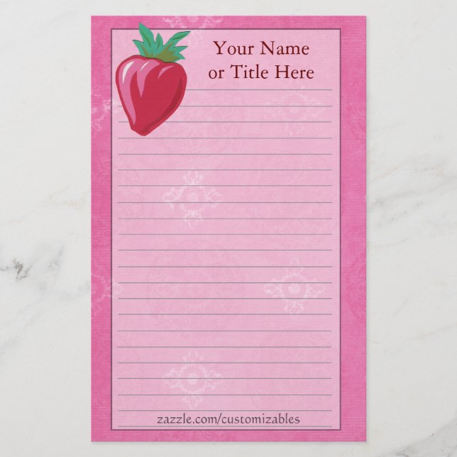 Strawberry Stationery (Front)