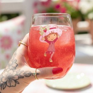 Strawberry Stemless Wine Glass