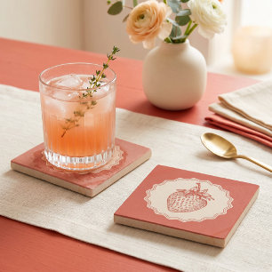 Strawberry Stone Coaster
