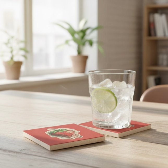 Strawberry Stone Coaster (Creator Uploaded)