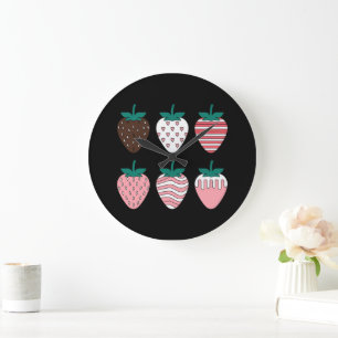 Strawberry Strawberries Fruit Lover Farmers Garden Large Clock