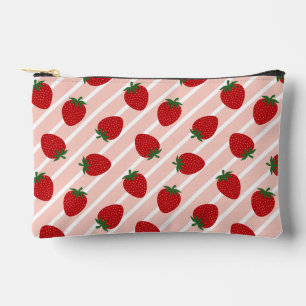 Strawberry Stripe Delight Accessory Pouch