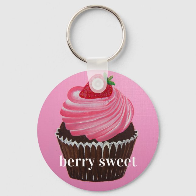 Strawberry Sugar Keychain (Front)