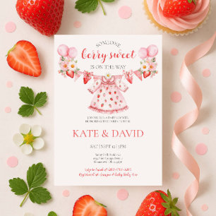 Strawberry Summer Baby Shower Invitation
