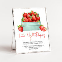 Strawberry Summer Baby Shower Late Night Diapers