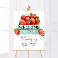 Strawberry Summer Baby Shower Welcome