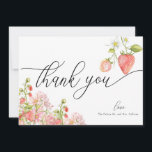 Strawberry | Summer Bridal Shower  Thank You Card<br><div class="desc">Strawberry | Summer Bridal Shower Thank You Cards.</div>