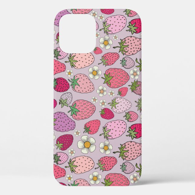 Strawberry Summer Seamless Pattern Case-Mate iPhone Case (Back)