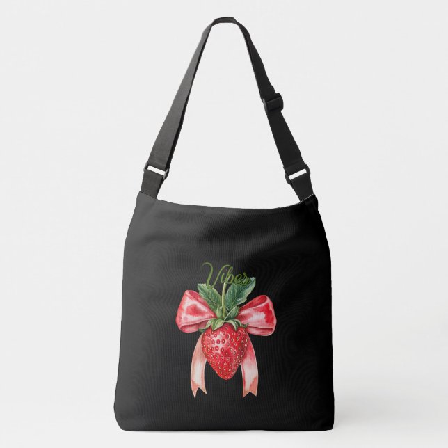 Strawberry Summer Vibes  Crossbody Bag (Front)