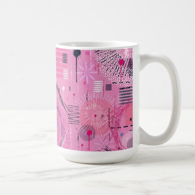 Strawberry Sundae Abstract Art  Coffee Mug (Right)
