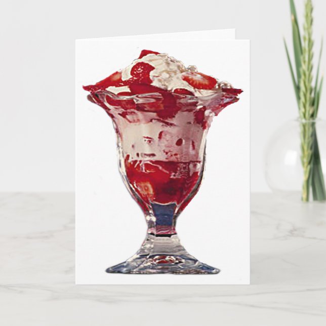 Strawberry Sundae Card (Front)
