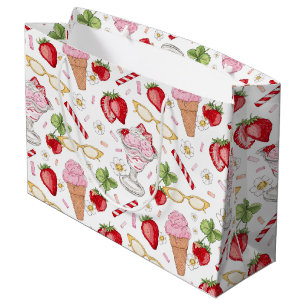 Strawberry Sundae Pattern Gift Bag