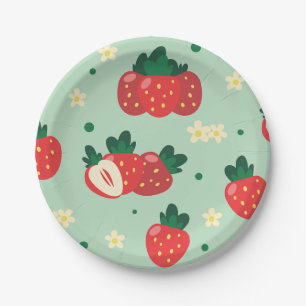 Strawberry Sweet Birthday Party Paper Plate