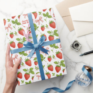 Strawberry Sweet Kids Birthday Party - Wrapping Paper