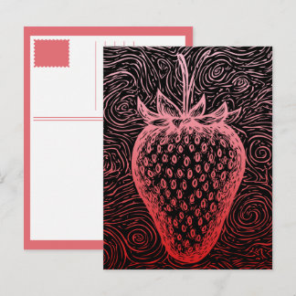 strawberry swirls holiday postcard