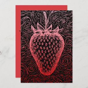 strawberry swirls invitation