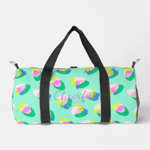 Strawberry Teal Duffle Bag