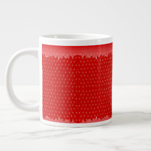 Strawberry Textured Background Liquid Fruit Jam    Large Coffee Mug