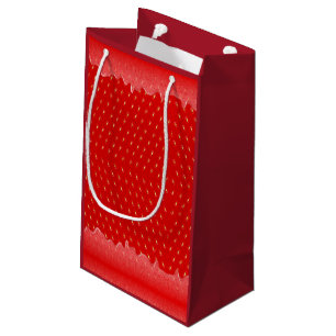 Strawberry Textured Background Liquid Fruit Jam Small Gift Bag