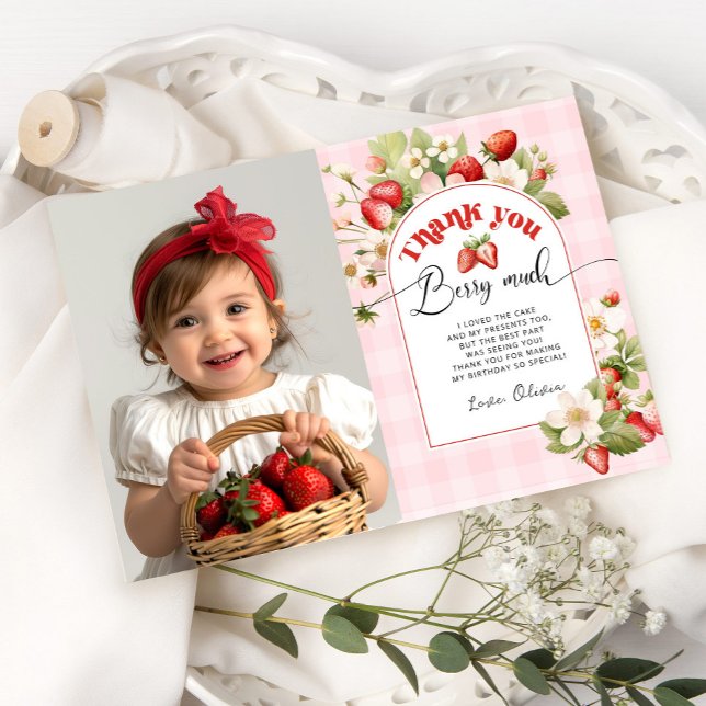 Strawberry thank you berry much card (Creator Uploaded)
