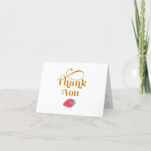 Strawberry Thank You Card – Berry Sweet Birthday