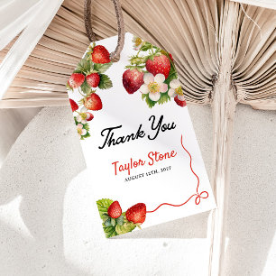 Strawberry Thank You  Gift Tags